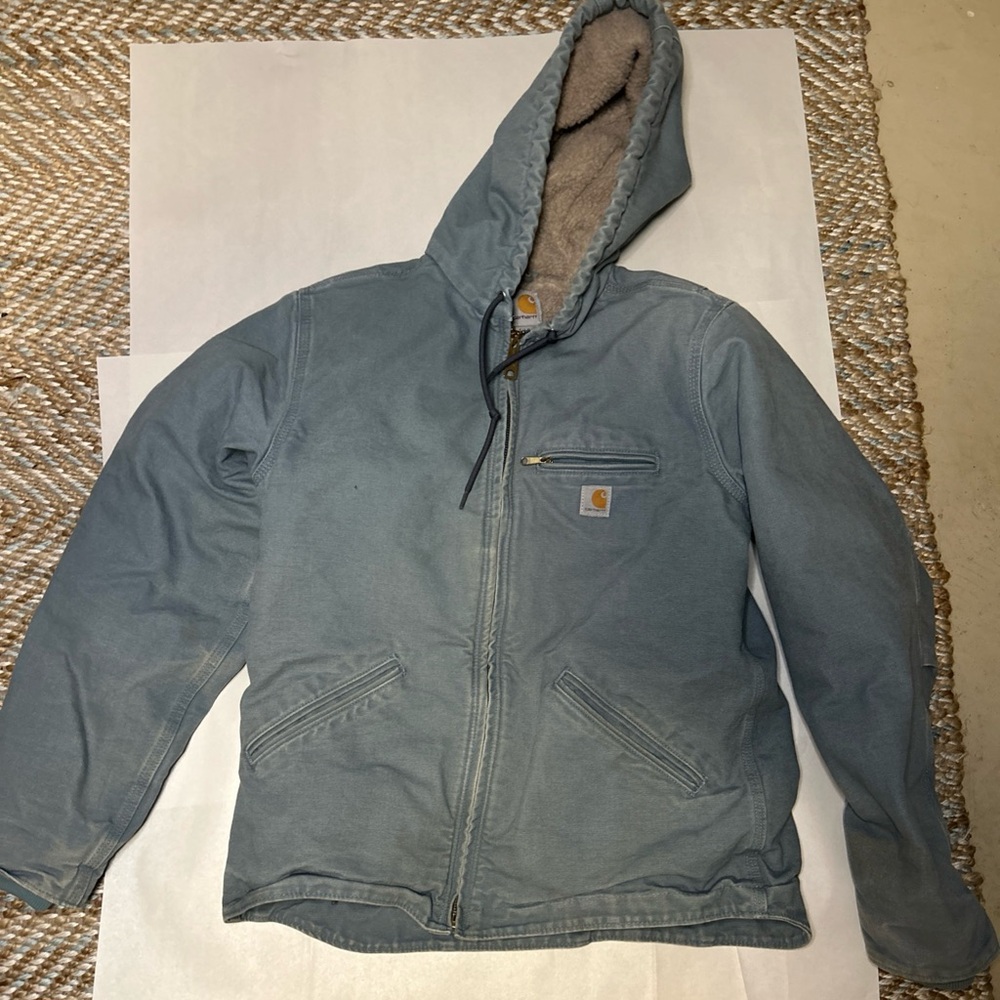 Carhartt Seaglass Blue Sierra Sherpa Lined Jacket